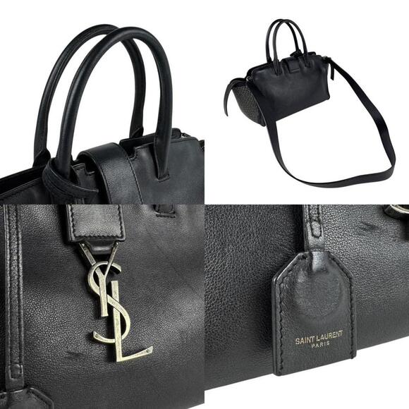 SAINT LAURENT Black Leather Shoulder Bag - Picture 4 of 5